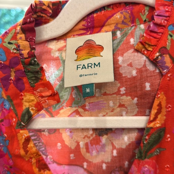 FARM Rio Colorful Floral Top with Ruffles - Picture 2 of 3